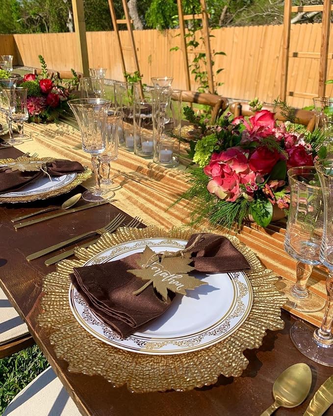 Gold Velvet Table Runner 10ft Extra Long Luxury 29x120 inch Soft Dinner Table - Image 2