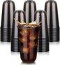 KesaPlan 100 Pcs 18oz Plastic Black Cups, Disposable Wine Cocktail Glasses | by KesaPlan