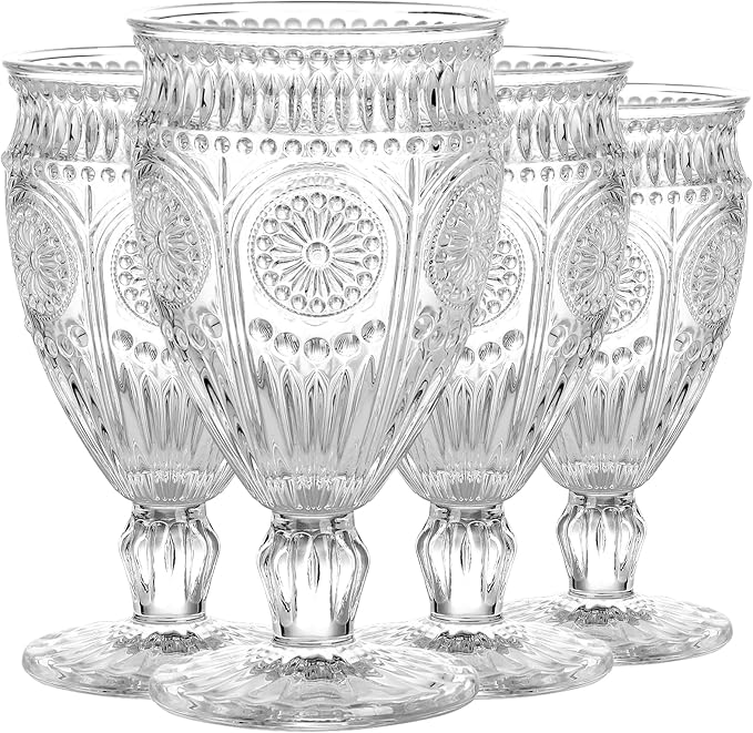 Darlion Goblets, Water Glasses, Goblet Glasses, Food-Grade Glass, Thick Glass by PurchaseNow