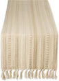 DII Farmhouse Braided Stripe Table Runner Collection, Vintage Linen by DII