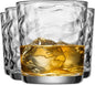 Glaver's Whiskey Glasses Set of 6. Hammered Cocktail Glasses, 13oz. Bar by Glavers