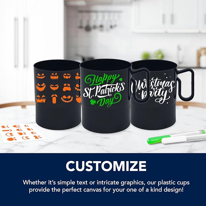 Party Essentials 8-Ounce Hard Plastic Coffee Cup/Tea Mug - Image 7