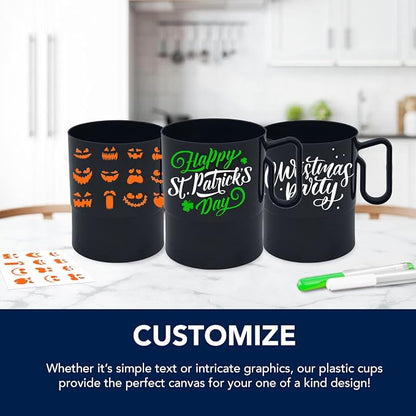 Party Essentials 8-Ounce Hard Plastic Coffee Cup/Tea Mug - Image 7