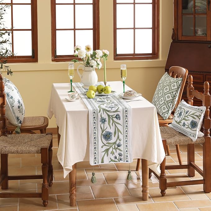 Designer French Linen Long Table Runner, Dining Table, Kitchen Decor, - Image 6