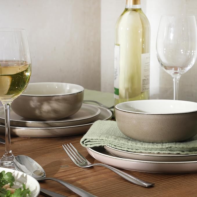 Gibson Elite Island Bay 12-Piece New Bone China Dinnerware Set Service - Image 3