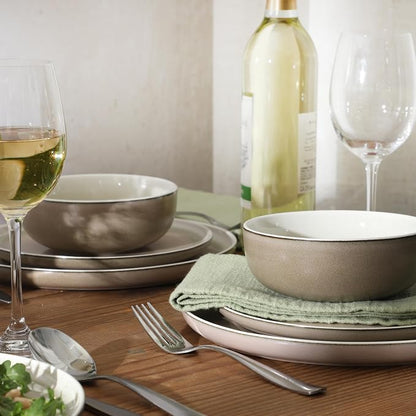 Gibson Elite Island Bay 12-Piece New Bone China Dinnerware Set Service - Image 3
