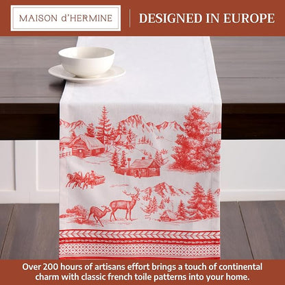 Maison d' Hermine Table Runner 100% Cotton 14.50" x 108" | Table Runners 108 - Image 2
