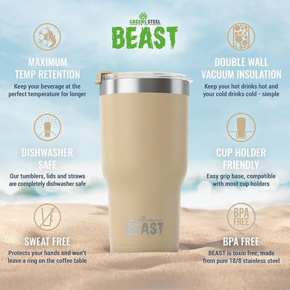 Beast 20 oz Tumbler Stainless Steel Vacuum Insulated Coffee Ice Cup Double Wall - Image 6