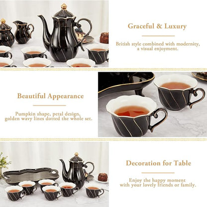 DUJUST 14 pcs Tea Set of 6 - Image 3