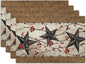 Western Placemats Set of 4 - Rustic Star Tablemats 12x18 Vintage Southwest Place Mats Set for Kitchen Dining Table