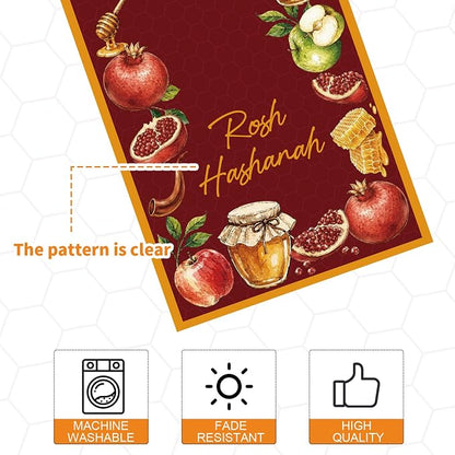 EUOYUFO Rosh Hashanah Table Decorations, Shana Tova Theme Table Runner -71 x 12 - Image 6