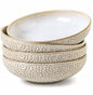 8" Ceramic Pasta Bowls, 22 Oz Serving Bowls Set of 4, Porcelain Shallow Soup by FEENMAICeramicHome