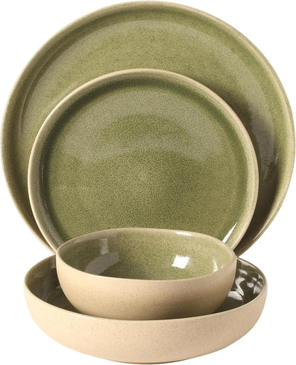 Gibson Elite Manila Bay 16-Piece Stoneware Dinnerware Set, Service - Image 9