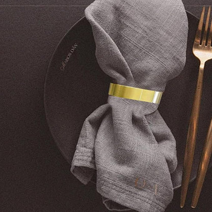 6PCS Gold Semicircle Napkin Rings, Metal Napkin Ring Holders Buckles, Modern - Image 5