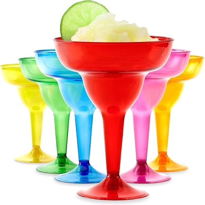 Stock Your Home Multicolor Plastic Margarita Glasses Disposable Decorations by StockYourHome