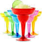 Stock Your Home Multicolor Plastic Margarita Glasses Disposable Decorations by StockYourHome