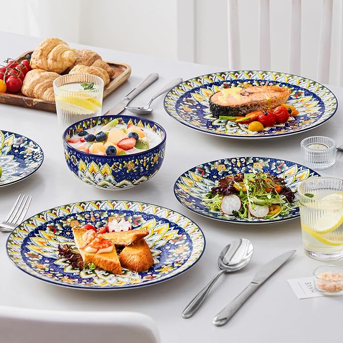 vancasso 12 Pieces Dinnerware Sets, Porcelain Dishes Set - Image 5