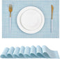 Leetaltree Soft Sky Blue Woven Placemats Set of 8 by Leetaltree-ArtatEveryTable