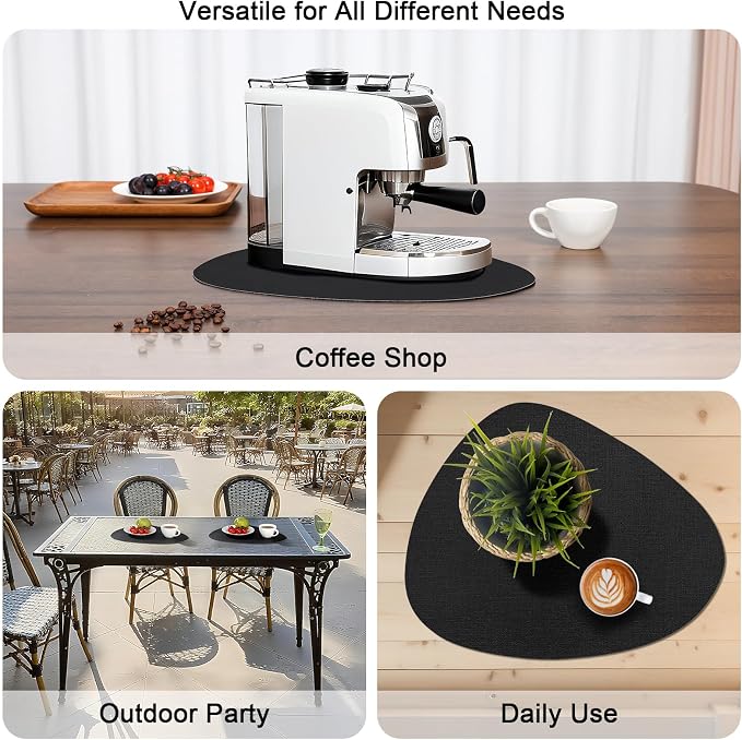 Faux Leather Placemats Set of 6, Dual Sided - Image 7