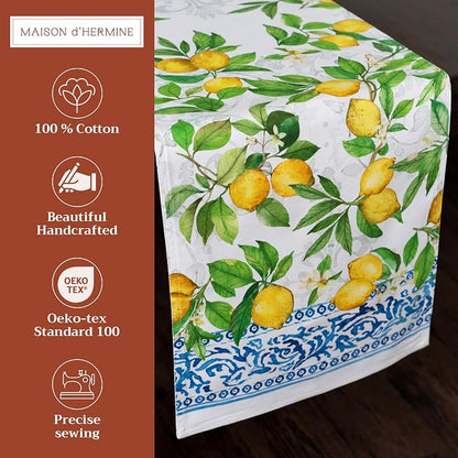 Maison d' Hermine Table Runner 100% Cotton 14.50" x 72" | Table Runners 72 - Image 2
