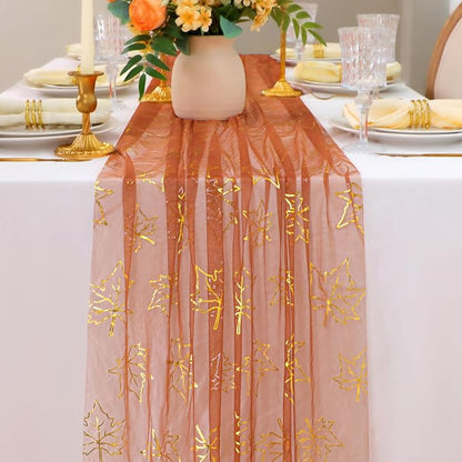 Snowkingdom Fall Thanksgiving Table Runner 10Ft by Snowkingdom