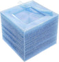 DaYammi 200 Pcs Blue Glitter Dessert Plates Including 100Pcs Appetizer Plates,100Pcs Plastic Forks,Blue Plastic Square Plate for Party,blue Disposable plates and Cake forks for Birthday Party Wedding