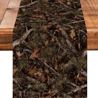 Camo Table Runner Seasonal Spring Fall Kitchen Dining Linen Table Decoration by Worltoldb