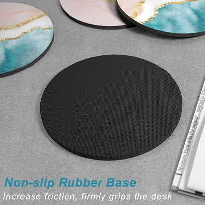 Coasters for Drinks, Kitchen Home Decor Housewarming Gift, Round 4 in - Image 5
