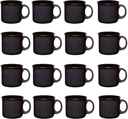 Set of 16 Ceramic Campfire Mugs – 15 Oz, Camping – Customizable by GiftsbyDesign