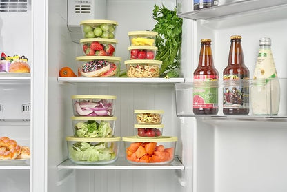 16-Piece Glass Food Storage Containers Set | 1-Cup, Leakproof | Microwave - Image 3