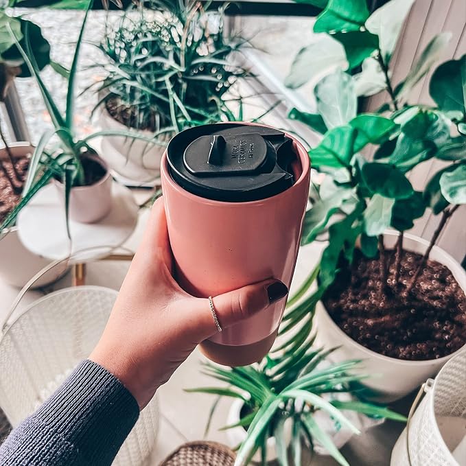 Mora Double Wall Ceramic Coffee Travel Mug - Image 7