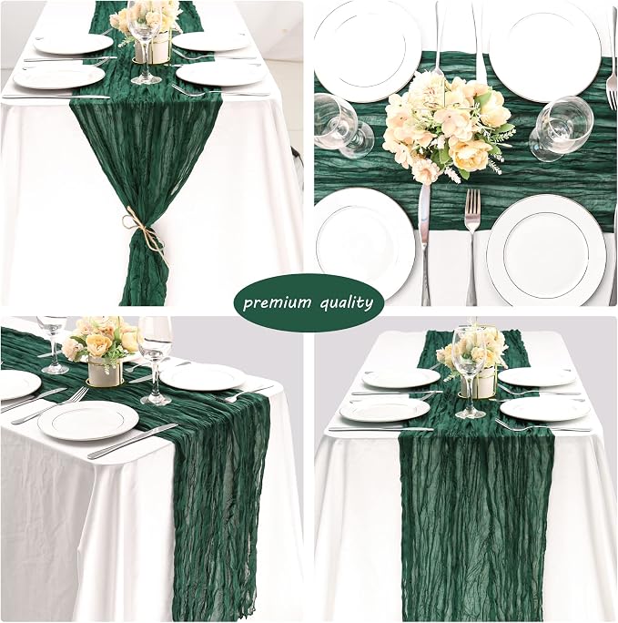 12 Pack 10Ft Cheesecloth Table Runner 35x120 Inch Boho Gauze Table Runner - Image 5