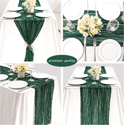 12 Pack 10Ft Cheesecloth Table Runner 35x120 Inch Boho Gauze Table Runner - Image 5