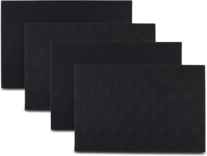 Placemats Set of 4 12" x 18" Heat-Resistant Table Mats for Dining Table Set for 4 Kitchen & Dining Room Decor Farmhouse, Boho, & Modern Style Easy to Clean, Durable & Stylish Table Decor