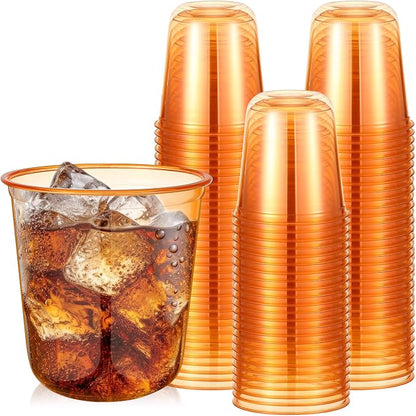 Ziliny 50pcs Disposable Stemless Glasses 12oz Crystal Plastic Wine Glasses by Ziliny