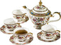 ACMLIFE Fine Bone China Tea Set, 13-Piece English Tea Set by ACMLIFE