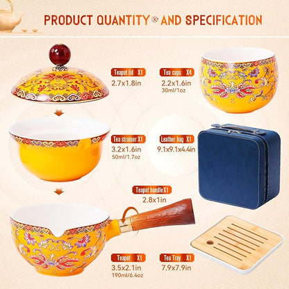 Chinese Tea Set Gongfu Tea Set, Portable Tea Set - Image 4