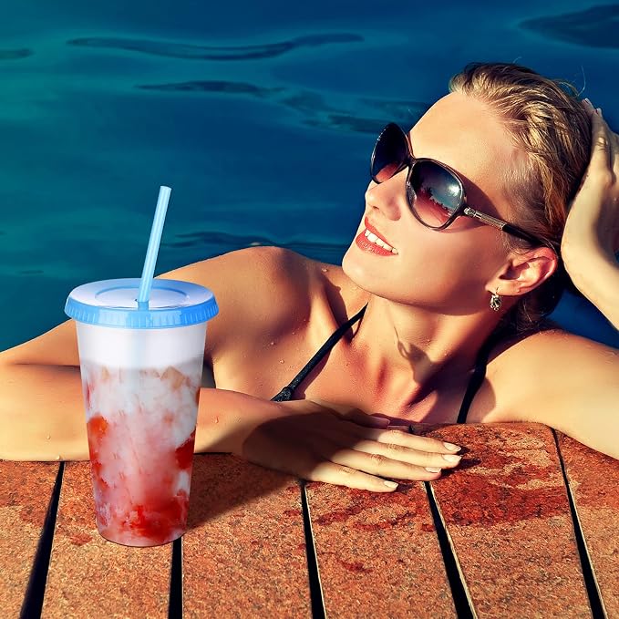 Honeydak 15 Pack Tumbler with Straw and Lid Bulk Cups - Image 5