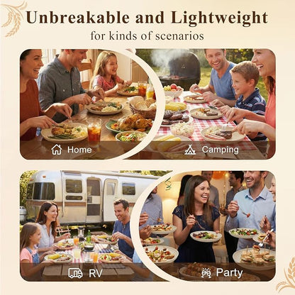 Large Dinner Plates Set for 8, Wheat Straw Plate 11 Inch, Unbreakable & - Image 7