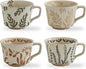 12 oz Vintage Ceramic Coffee Mug Set of 4 by SwuutKitchen