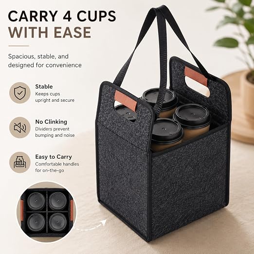 4 Pack Reusable Drink Carrier - Image 3