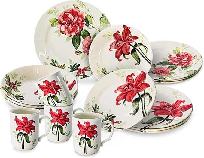 Tudor Royal 16-Piece Round Porcelain Dinnerware Set, Service - Image 2