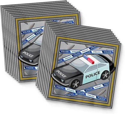 Police Department Cop Birthday Party Supplies Set Plates Napkins Cups Tableware - Image 4