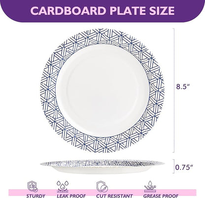 Disposable Paper Plates 8.5 Inch 300 Count | Soak Proof and Cut Resistant Heavy - Image 7