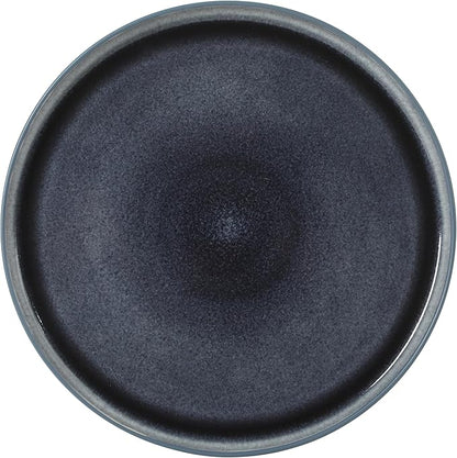 Gibson Elite Tahoe Sunset 12-Piece Reactive Stoneware Dinnerware Set – Matte Exterior & Shiny Interior Plates and Bowls, Durable Everyday Dish Set, Microwave & Dishwasher Safe - Blue