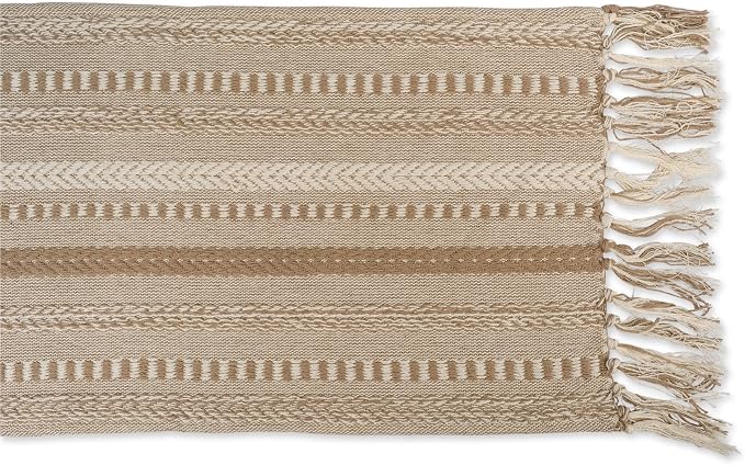 DII Farmhouse Braided Stripe Table Runner Collection - Image 2