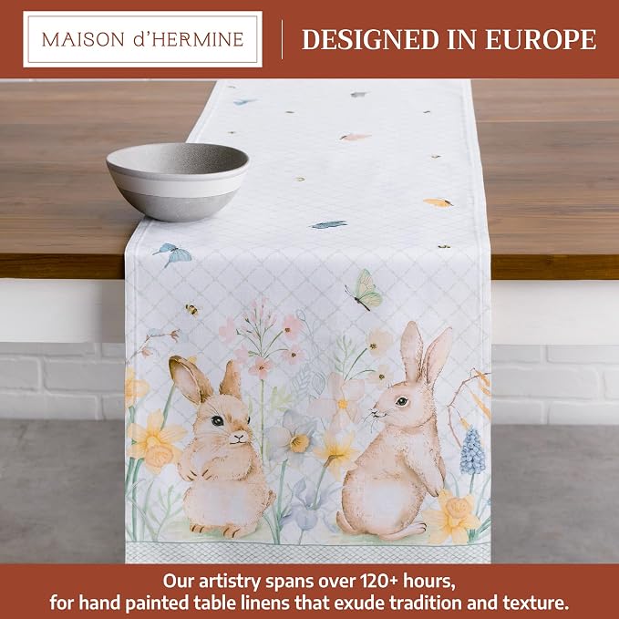 Maison d' Hermine Table Runner 100% Cotton 14.50" x 108" | Table Runners 108 - Image 2