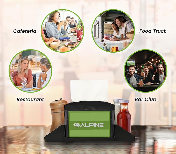 Alpine Tabletop Commercial Napkin Dispenser Restaurant Napkin Holder - Image 8