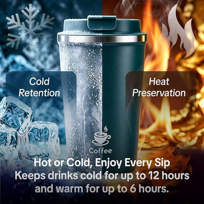 17oz Travel Coffee Mug, Leakproof Vacuum Coffee Cup Insulated Tumbler | 304 - Image 8