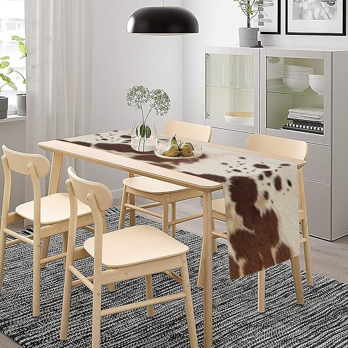 Cow Print Table Runner, 13x70 Inch - Image 3